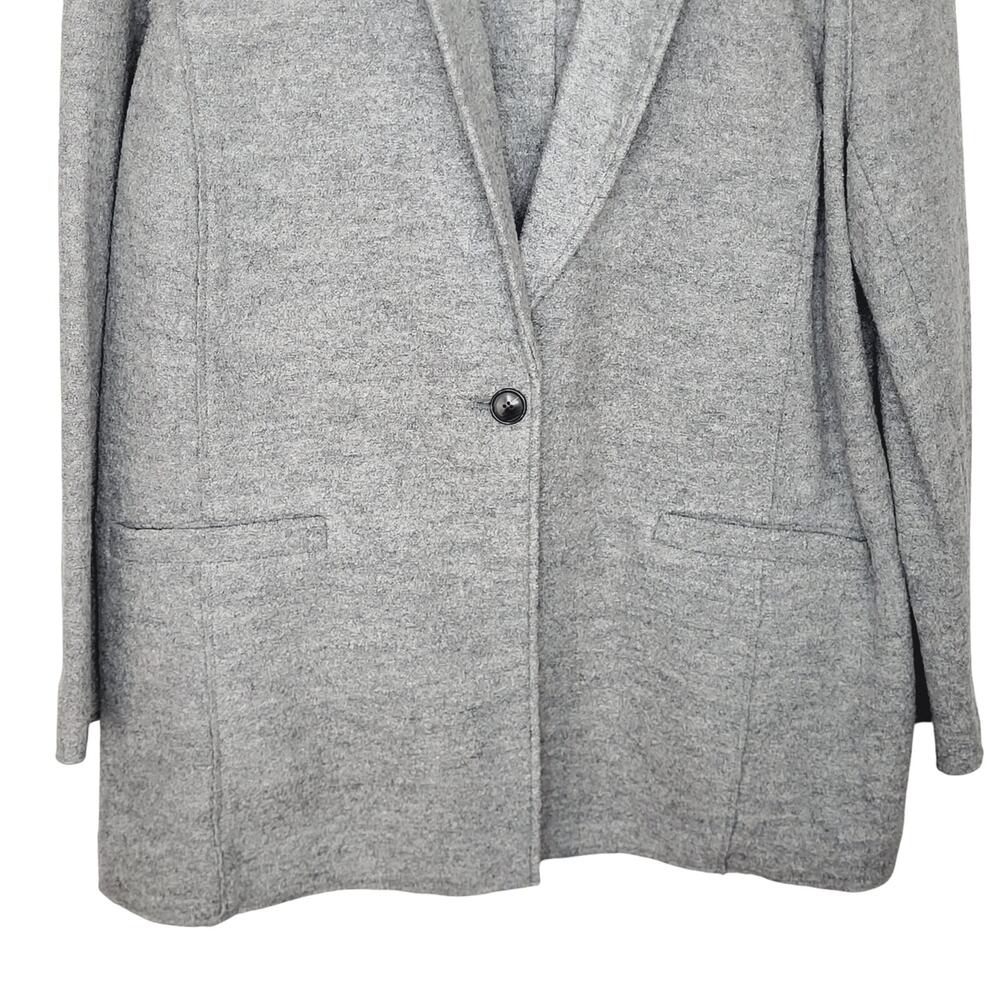 Talbots Light Gray Boiled Wool One Button Blazer … - image 4